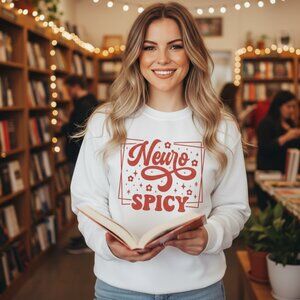 Neuro Spicy Graphic Crewneck Sweatshirt Neurodivergent ADHD Sweater Gift Cute